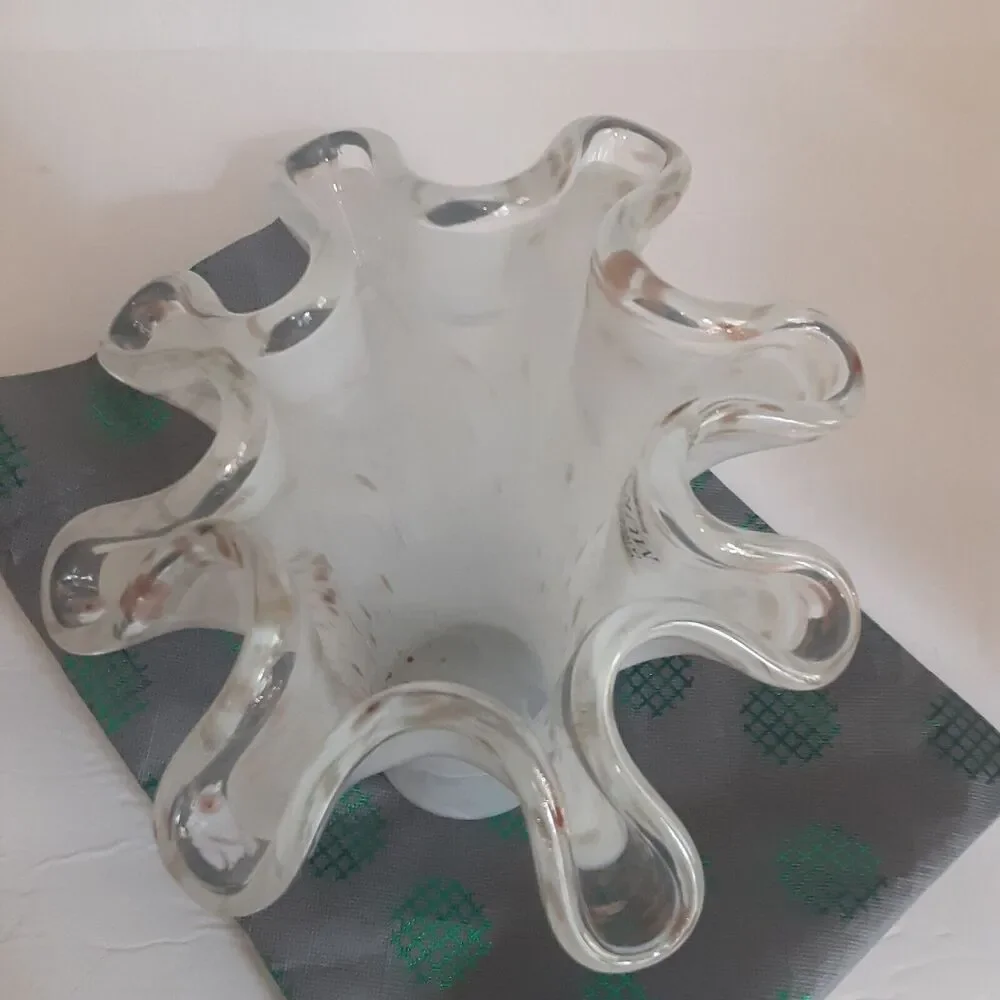 Murano Vetro Esguito Secondo Vase Ruffled 10